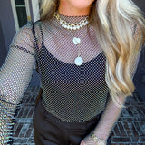 Rebel Nights Rhinestone Top