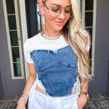 Denim Dreams Sheer Top