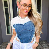 Denim Dreams Sheer Top