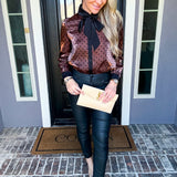 Fall Flirt Polka Dot Blouse