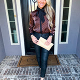 Fall Flirt Polka Dot Blouse