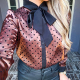 Fall Flirt Polka Dot Blouse
