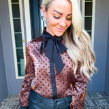 Fall Flirt Polka Dot Blouse