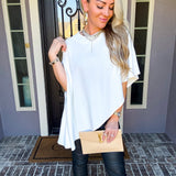 Art Of Elegance Asymmetric Cape Top