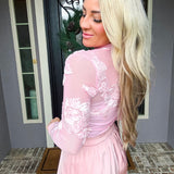 Pink Petal Whisper Mesh Top
