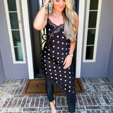 Vintage Muse Polka Dot Lace Asymmetric Top