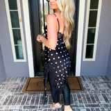 Vintage Muse Polka Dot Lace Asymmetric Top