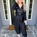 Penthouse High Fashion Harem Pants - Black