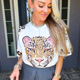 Luxe Leopard Jeweled Top