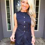 Set In The City Pinstripe Top