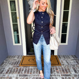 Set In The City Pinstripe Top