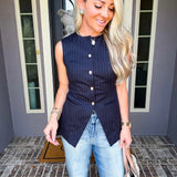 Set In The City Pinstripe Top