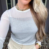 Urban Glimmer Top - White