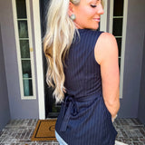 Set In The City Pinstripe Top
