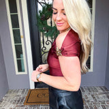 Jewel Of The Nile Off Shoulder Top - Mauve