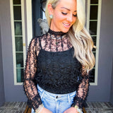 Glow Hour Sheer Lace Top
