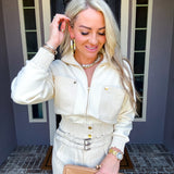 Polished Luxury Cream Jacket