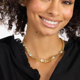 Julian 5 Diamond Necklace 16" - Gold