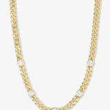 Julian 5 Diamond Necklace 18" - Gold