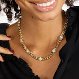 Julian 5 Diamond Necklace 18" - Gold