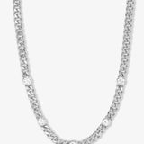 Julian 5 Diamond Necklace 16" - Silver