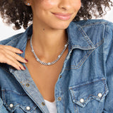 Julian 5 Diamond Necklace 16" - Silver