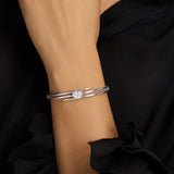 She's On Point Lasso Cuff - Silver