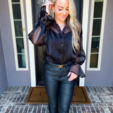 Midnight Avenue Sheer Blouse