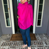 Bow Bombshell Pink Blouse