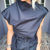 Corporate Couture Belted Top