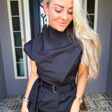 Corporate Couture Belted Top