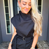 Corporate Couture Belted Top
