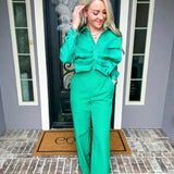 Endless Afternoon Green Jumpsuit