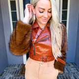 Parisian Plush Alligator Moto Jacket