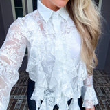 Ruffle Romance Lace Blouse