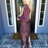 Rodeo Royalty Fringe Skirt - Chocolate