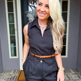 Casual Times Belted Top