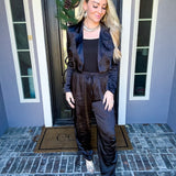 Dangerously Chic Satin Cropped Blazer