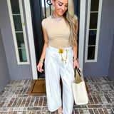 Designer House Gold Belted Trousers