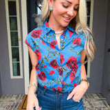 Blissful Garden Rose Blouse