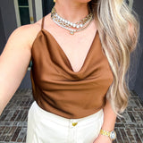 Silk & Structure Gold Detail Top