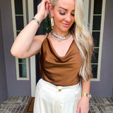 Silk & Structure Gold Detail Top