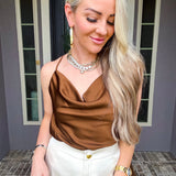 Silk & Structure Gold Detail Top