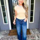Street Chic Foldover Wide Leg Jean