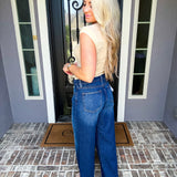 Street Chic Foldover Wide Leg Jean