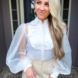 Refined Essence Sheer Blouse