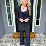 Demure Rosette Blazer