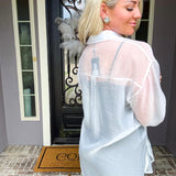 Sweet Grace Sheer Blouse