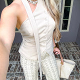 Paris Edit Scarf Detail Vest