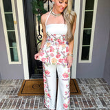 Garden Couture Floral Belted Top
